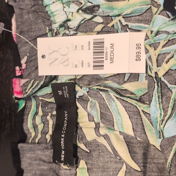 New York & Company Multi Color Floral Dress 100% Cotton Size M - Picture 10 of 13